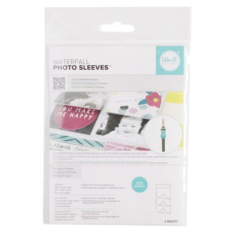 We R Memory Keepers Photo Sleeve Fuse Waterfall Sleeves 20/Pkg 2x2inch