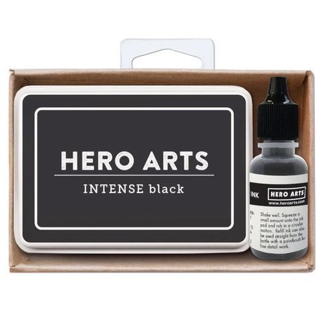 Hero Arts Intense Black Ink Pad and Reinker set