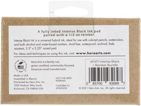 Hero Arts Intense Black Ink Pad and Reinker set
