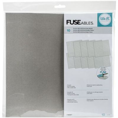 We R Memory Keepers Photo Sleeve Fuse Clear Sheets 12x12inch 10/pkg