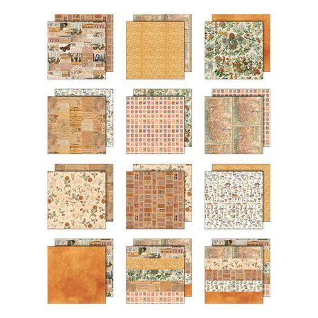 Tim Holtz Idea-ology Palette Collection Orange 8x8 12/pkg