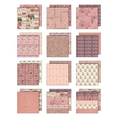 Tim Holtz Idea-ology Palette Collection Pink 8x8 12/pkg