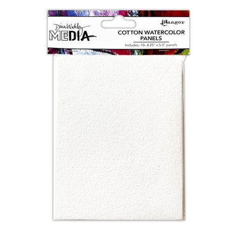Dina Wakley MEdia Cotton Watercolour Panels 10/pkg
