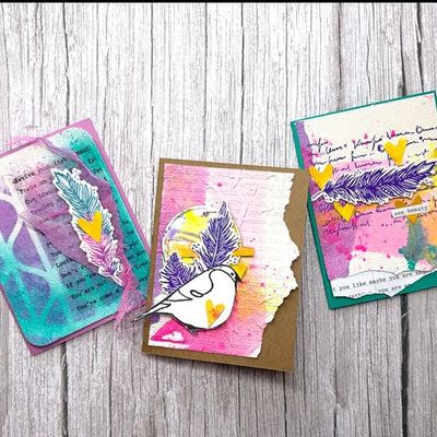 Dina Wakley MEdia Cotton Watercolour Panels 10/pkg