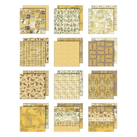 Tim Holtz Idea-ology Palette Collection Yellow 8x8 12/pkg