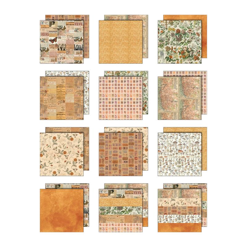 Tim Holtz Idea-ology Palette Collection Orange 12x12 12/pkg