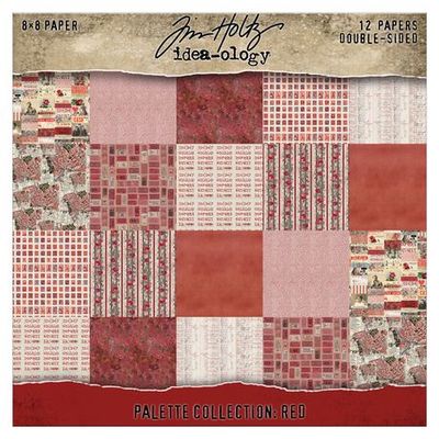 Tim Holtz Idea-ology Palette Collection Red 8x8 12/pkg