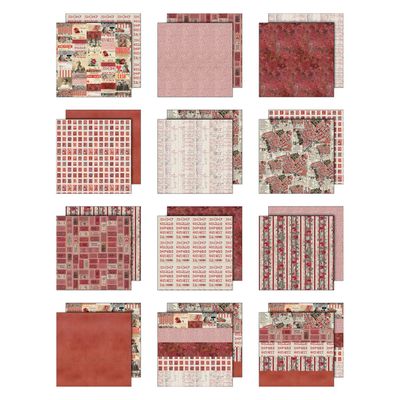 Tim Holtz Idea-ology Palette Collection Red 8x8 12/pkg