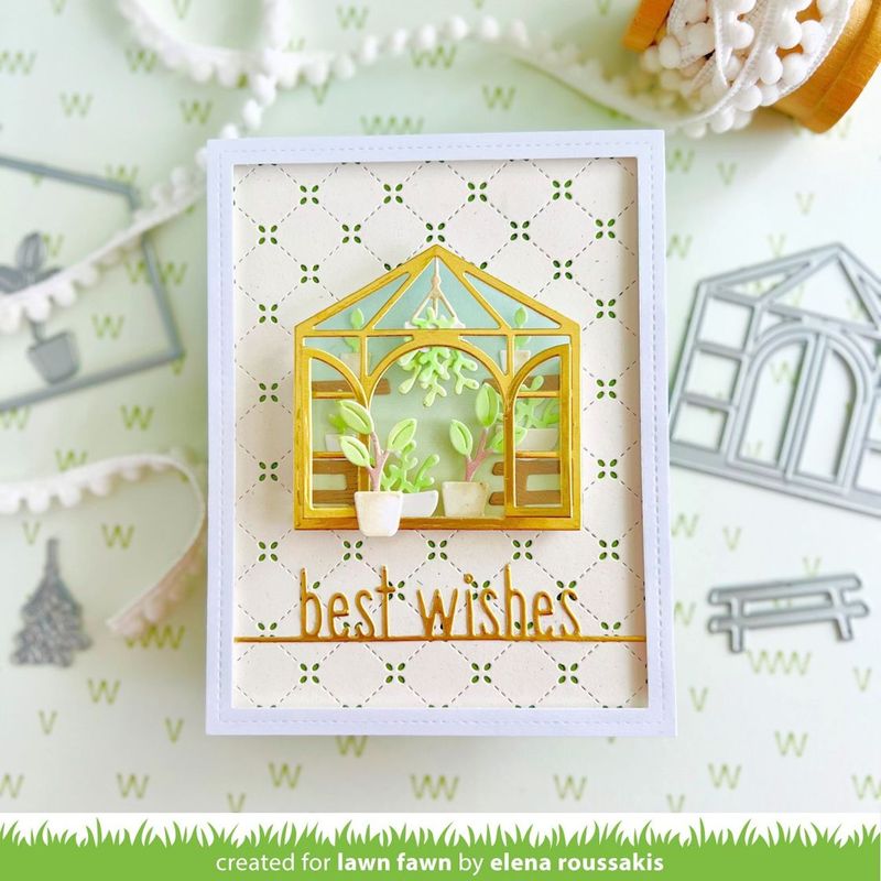 Lawn Fawn Die Best Wishes