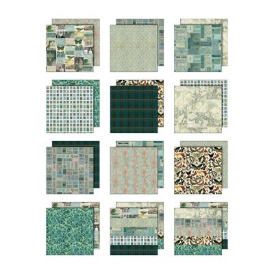 Tim Holtz Idea-ology Palette Collection Teal 8x8 12/pkg