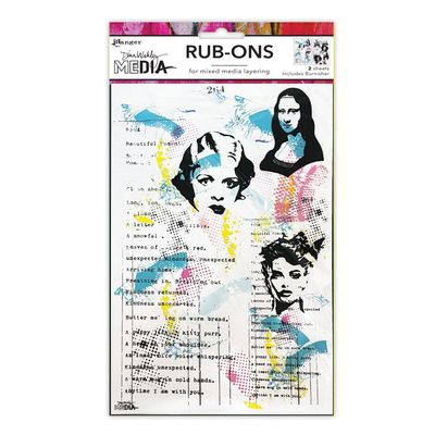 Dina Wakley MEdia Rub-ons - Assorted