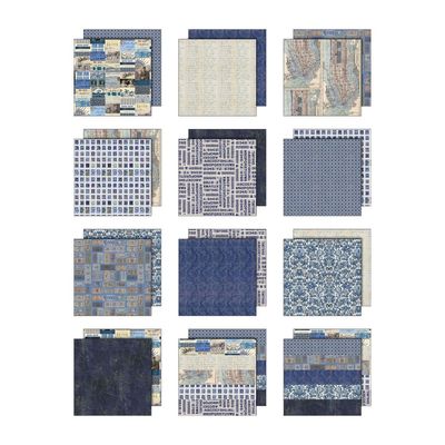 Tim Holtz Idea-ology Palette Collection Indigo 8x8 12/pkg