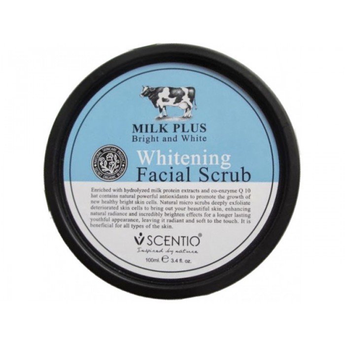 milk plus whitening facial scrub