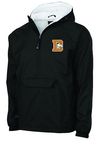 Charles River 1/2 Zip Lined Rain Pullover with Choice of Logo (FDBS)