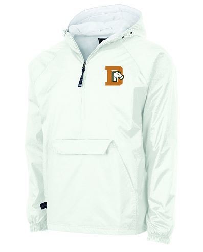 Adult Charles River 1/2 Zip Lined Rain Pullover with Choice of Logo (FDG)