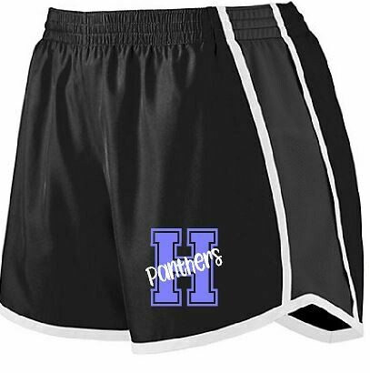 Girls or Ladies H Panthers Black Pulse Shorts