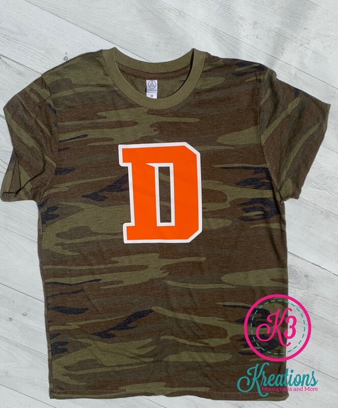 Ladies or Unisex Douglass D Camo Tee