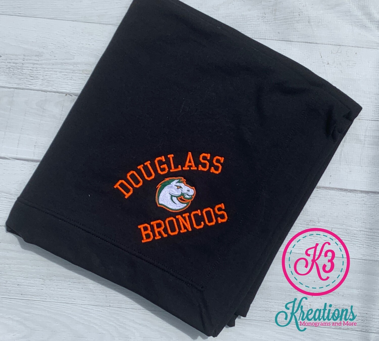 Douglass Broncos Heavy Blend Fleece Stadium Blanket