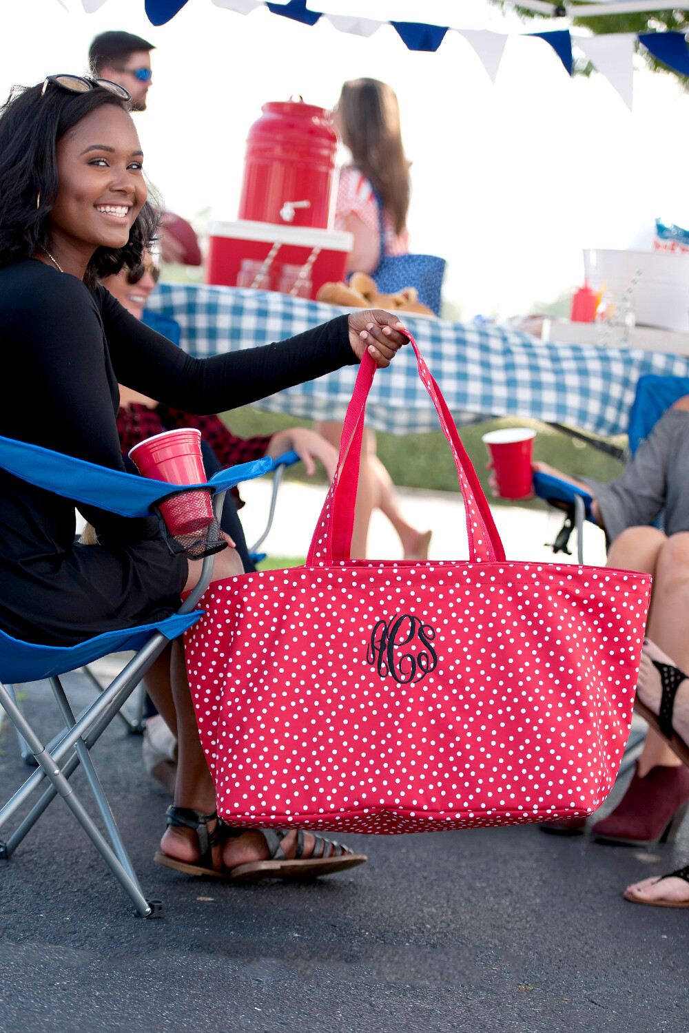 Red Scattered Dot Ultimate Tote