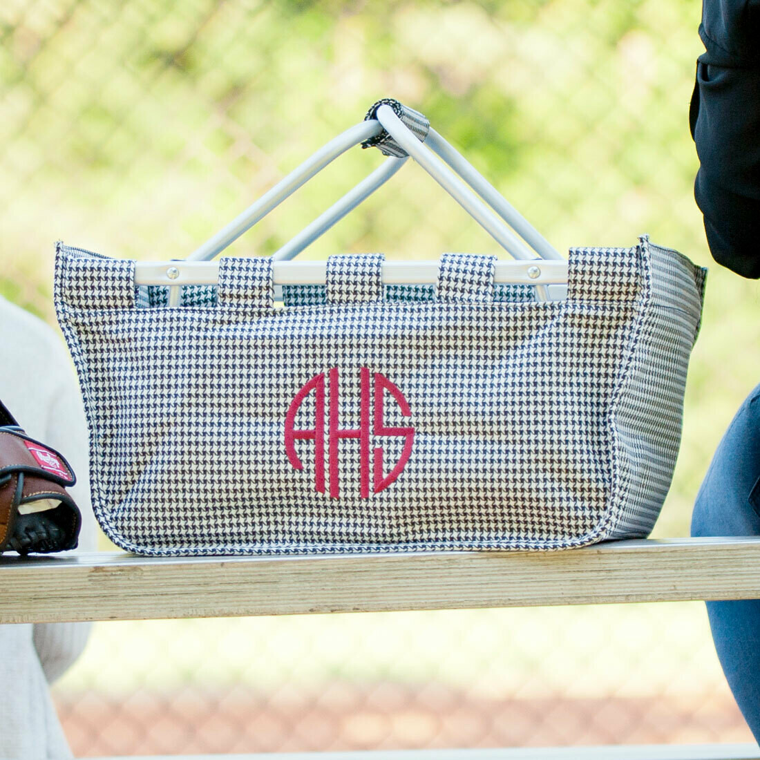 Houndstooth Market Tote