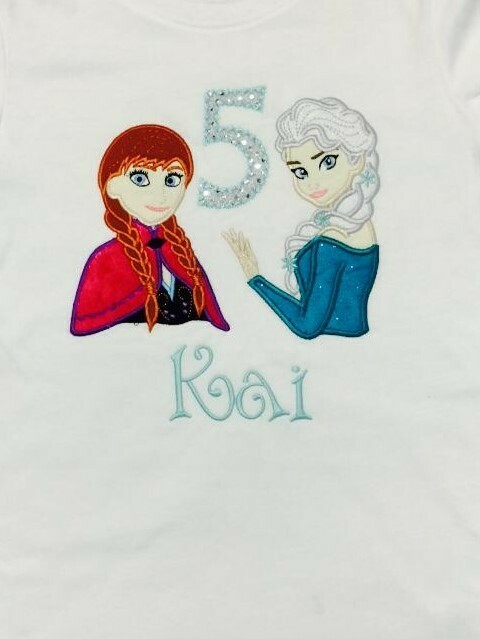 Elsa &amp; Anna Birthday Shirt