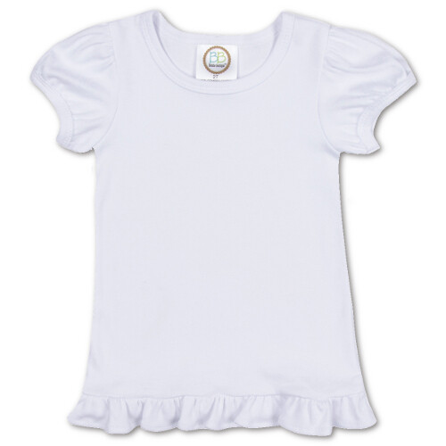Girls Wildcat Shirt with Ruffle Bottom