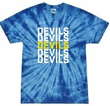 Devils Stacked Tie Dye Short Sleeve T-Shirt