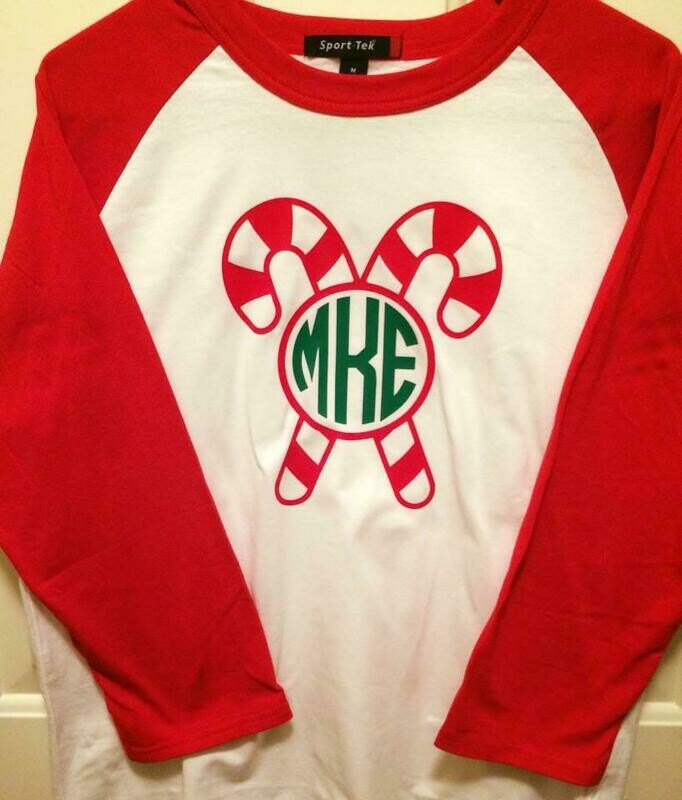 Adult Candy Cane Raglan
