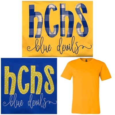 HCHS Blanket Stitch Applique Short Sleeve Tee