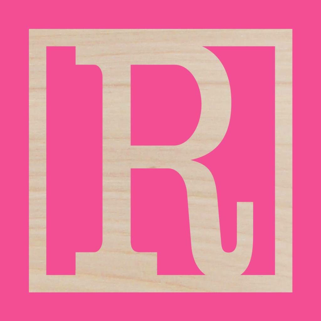 Classic Square Wood Monogram
