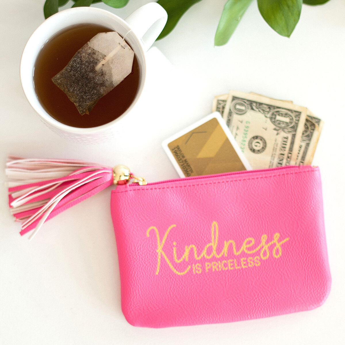 Hot Pink Kindness is Priceless Coin Purse