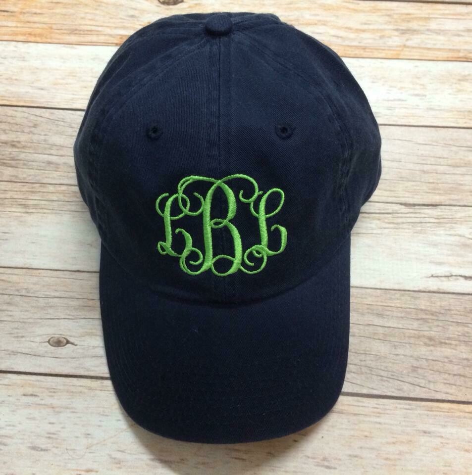 Embroidered Monogram Ball Cap