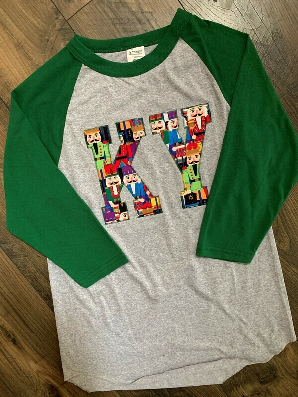 Adult KY Nutcracker Raglan Baseball T-Shirt
