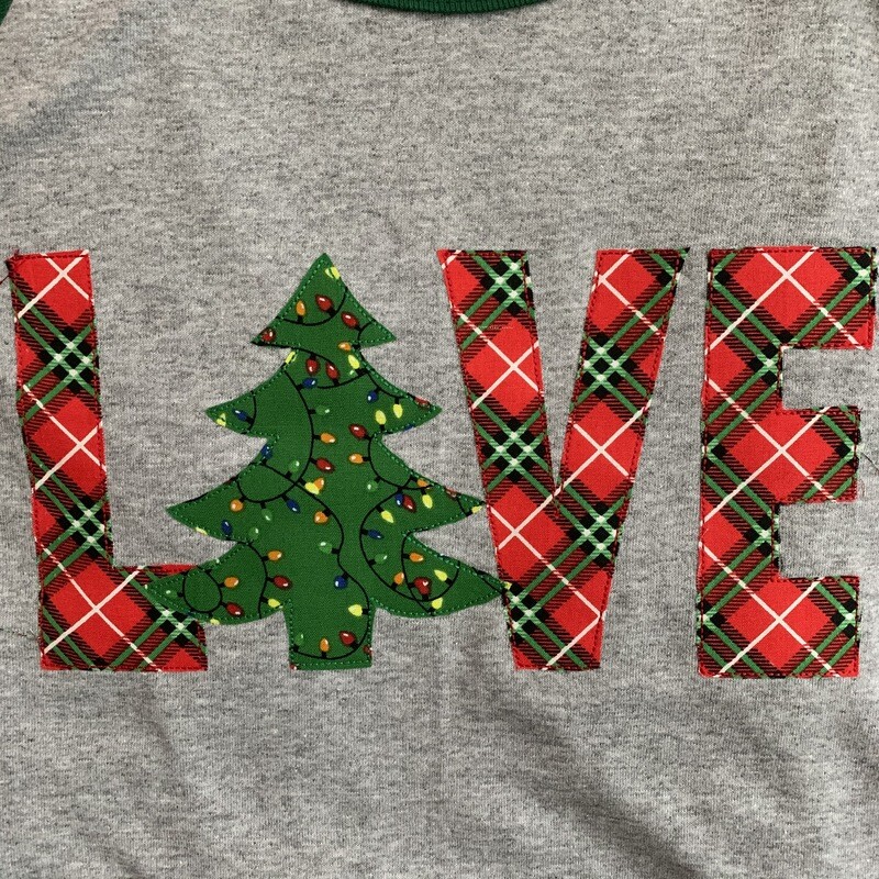 Adult Christmas Tree LOVE Raglan Baseball T-Shirt