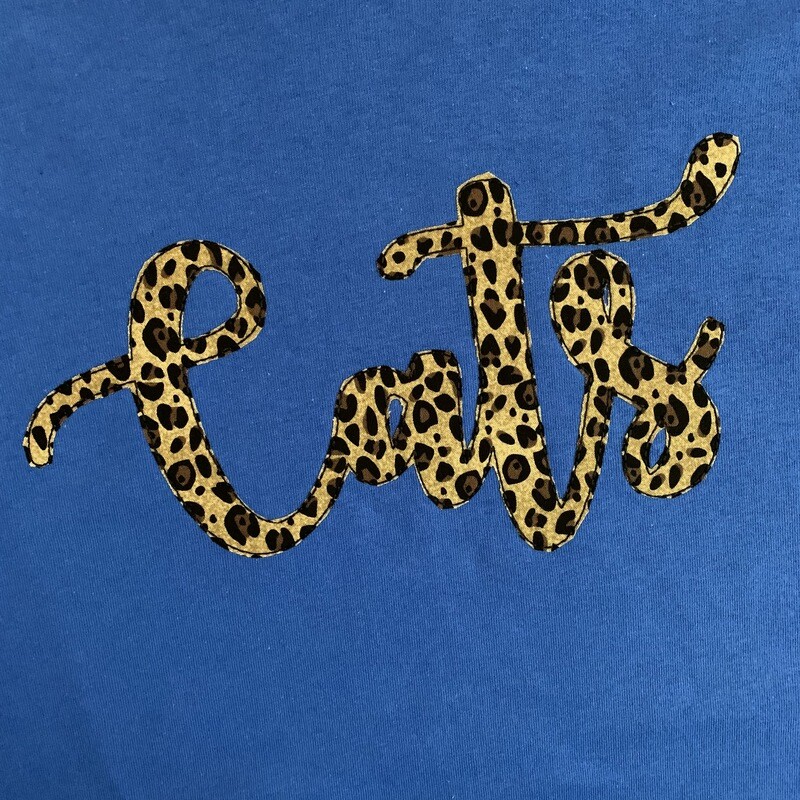Youth Cats Leopard Print Script Long Sleeve T-Shirt