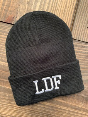Black Beanie with White LDF Embroidery (LDF)
