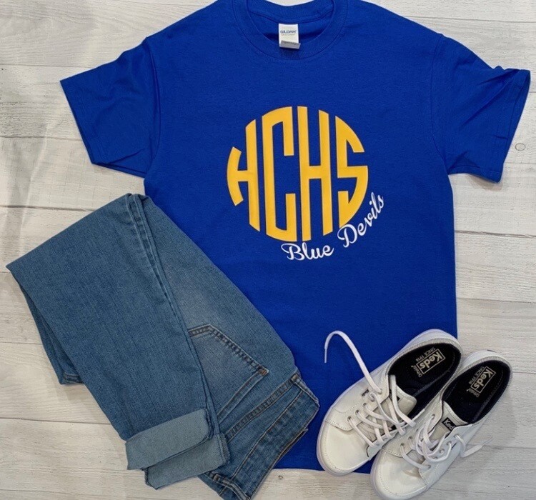 HCHS Monogram T-shirt - Short OR Long Sleeve (HCG)