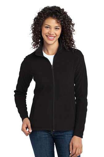 Ladies Port Authority® Black Microfleece Jacket (LTC)