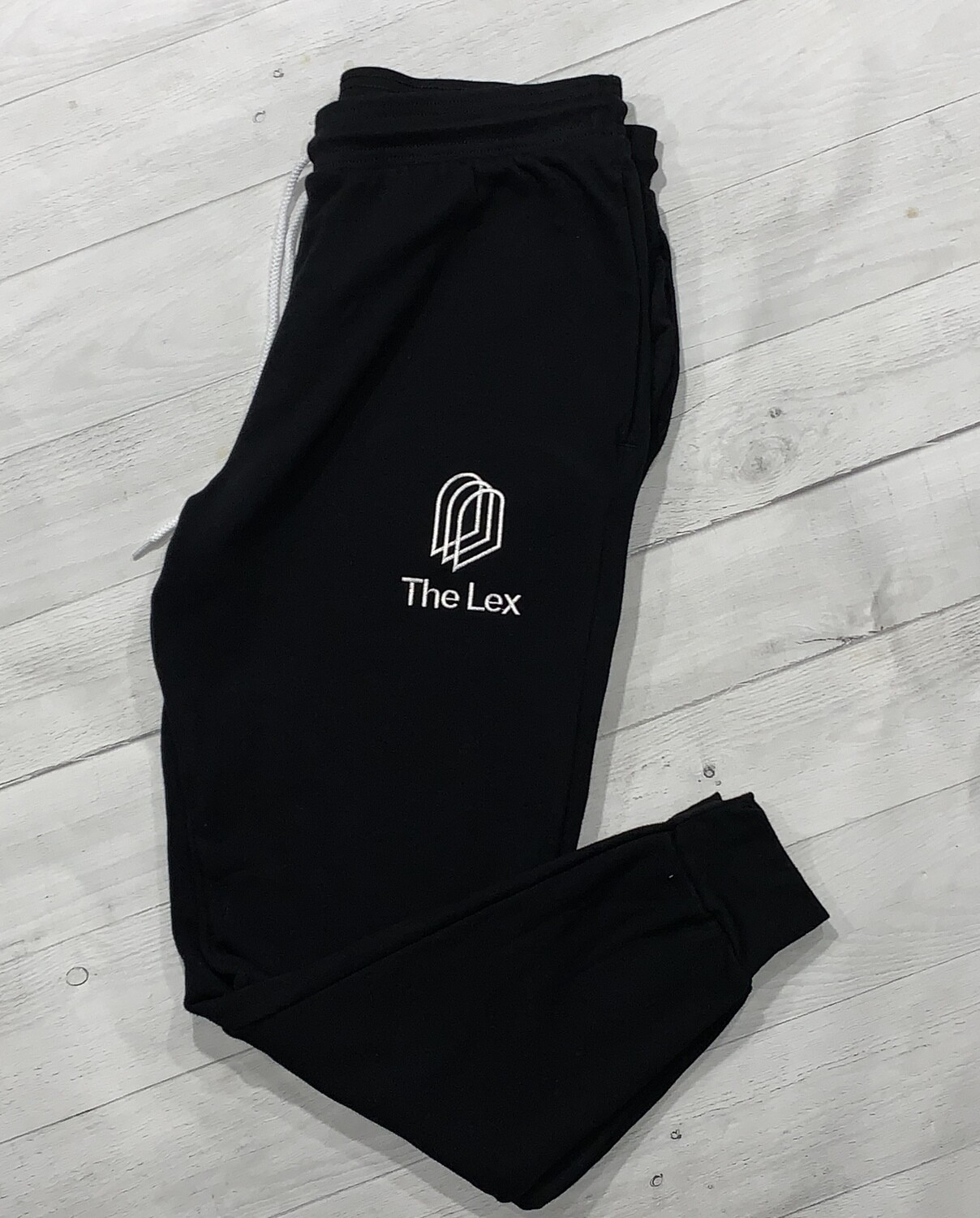 Unisex Bella + Canvas Black Joggers with "The Lex" Embroidered Logo (LTC)