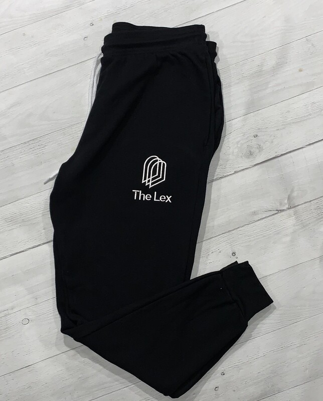Unisex Bella + Canvas Black Joggers with &quot;The Lex&quot; Embroidered Logo (LTC)