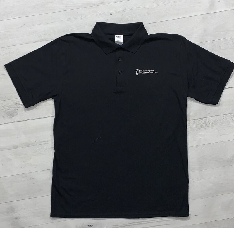 Unisex Port &amp; Company® Core Blend Pique Black Polo (LTC)