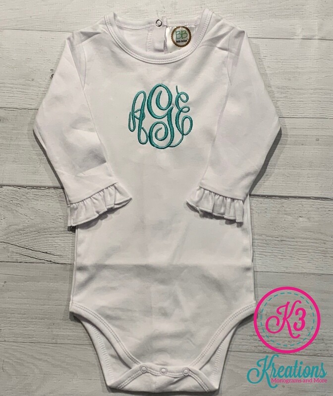 Long Sleeved Onesie with Ruffle Sleeves