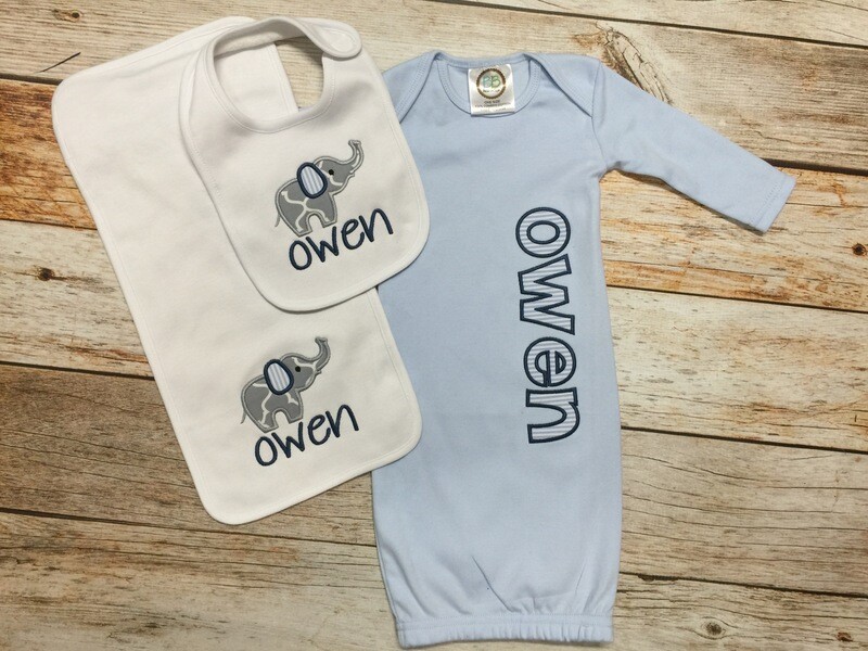 Baby Elephant Gown Set