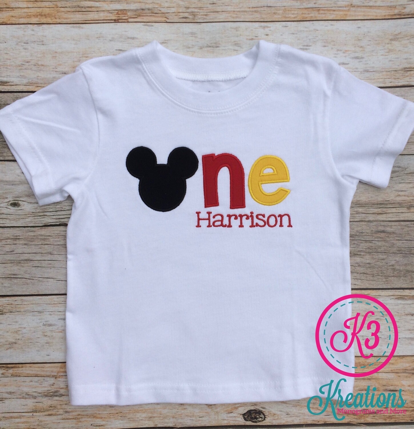 Mickey Mouse First Birthday Shirt