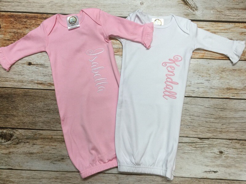 Pink &amp; White Gowns for Twins