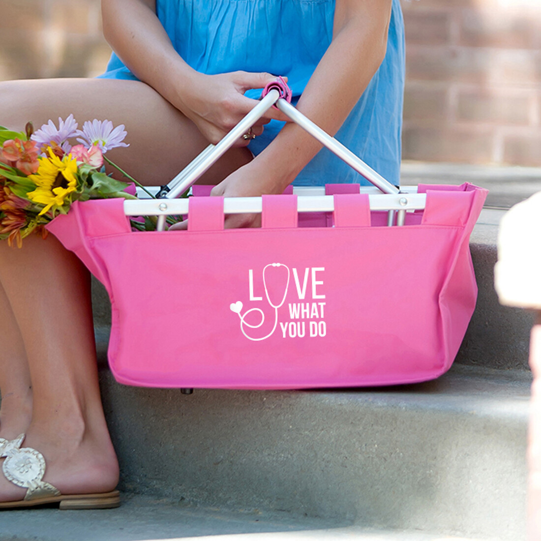 Love What You Do Hot Pink Market Tote