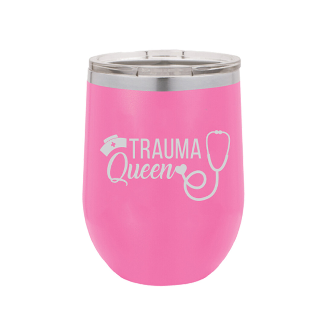 Trauma Queen Hot Pink Tumbler