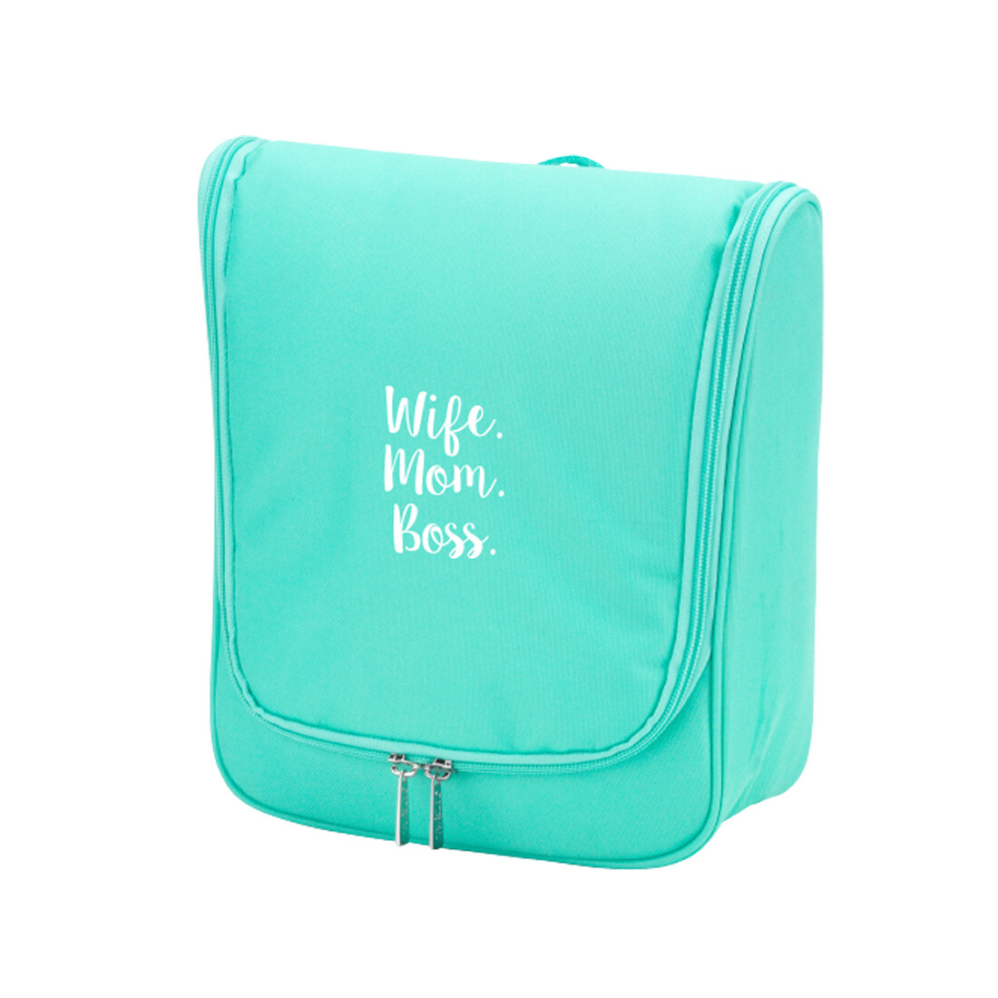 Wife.Mom.Boss Mint Hanging Travel Case