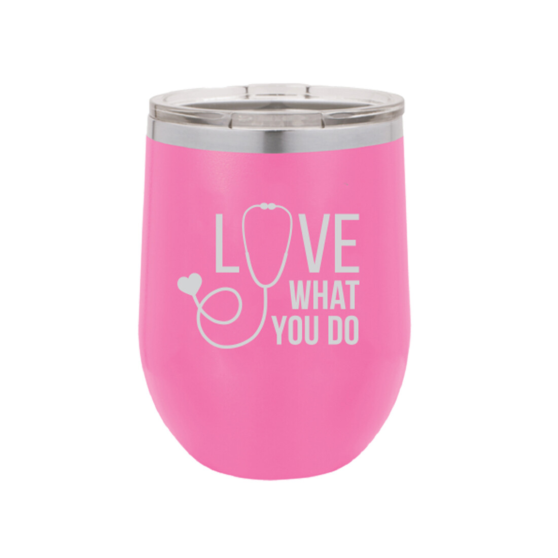 Love What You Do Hot Pink Tumbler