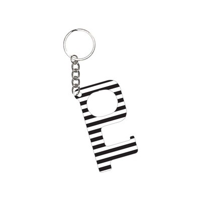 Black Stripe Hands-Free Keychain